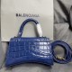 Balenciaga Hourglass gold buckle crocodile pattern sand timer tote shoulder bag