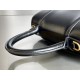 Balenciaga Hourglass Black and Gold Magnetic Buckle Closure Smooth Calfskin Sandglass Shoulder Bag Crossbody Bag Tote Bag