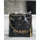 Chanel   23S   22Bag   Mini    Diamond Quilting Drawstring Closure Chain Shiny Grain Calfskin   Bucket Shoulder Bag   Crossbody Bag