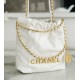 Chanel   23S   22Bag   Mini    Diamond Quilting Drawstring Closure Chain Shiny Grain Calfskin   Bucket Shoulder Bag   Crossbody Bag