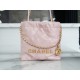 Chanel   23S   22Bag   Mini    Diamond Quilting Drawstring Closure Chain Shiny Grain Calfskin   Bucket Shoulder Bag   Crossbody Bag