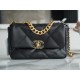 Chanel   19Bag    Double Chain Sheepskin Flap Bag Tote Shoulder Crossbody Bag      Small Size