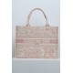 Dior BookTote Hand-embroidered Classic Canvas Print Large Capacity Canvas Tote Bag Shopper Handbag